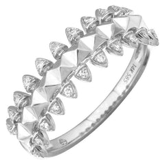 Double Gold Spike Diamond Ring