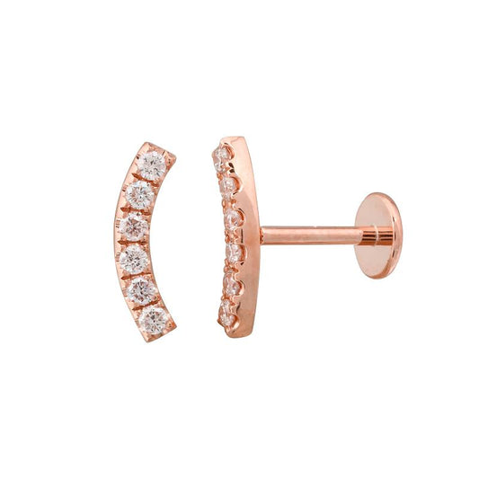 Curve Diamond Stud Flat Back