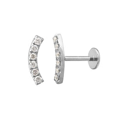 Curve Diamond Stud Flat Back