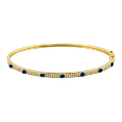 Gemstone Dots Diamond Bangle