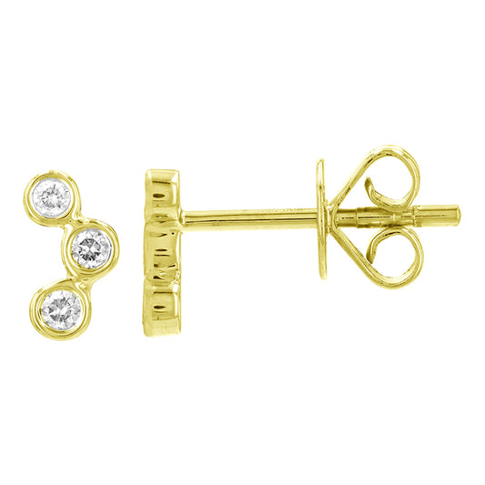 Three Diamond Bezel Crawler Piercing
