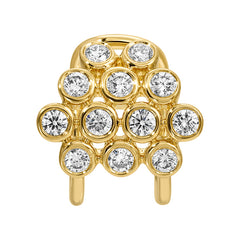 Multi Bezel Panal Diamond Ear Cuff