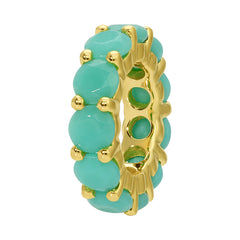 Prong Set Turquoise Rondelle