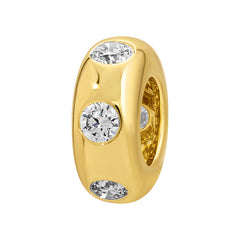 Gold Inlay Diamond Rondelle