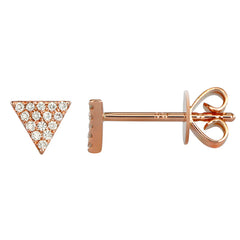 Triangle Pave Diamond Piercing Stud