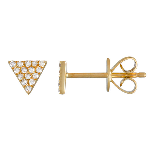 Triangle Pave Diamond Piercing Stud