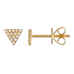 Triangle Pave Diamond Piercing Stud