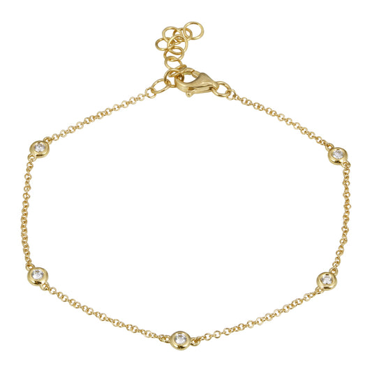 Diamond Bezel Yard Bracelet