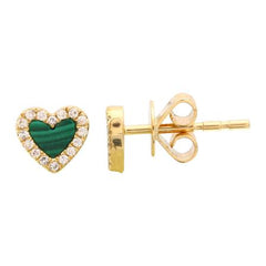 Small Gemstone Heart Piercing Stud*