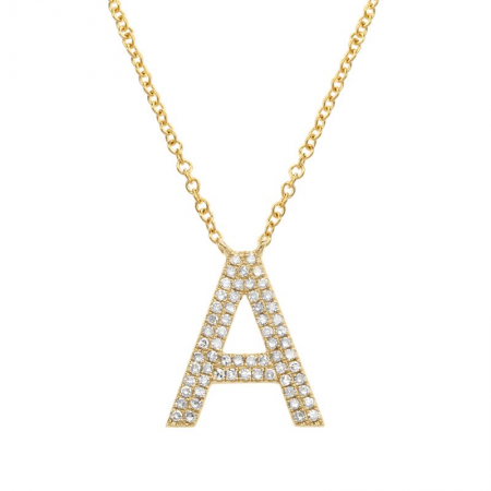 Initial Pave Diamond Medium Necklace