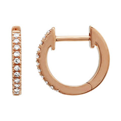Small Diamond Hoops 10mm