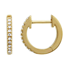 Small Diamond Hoops 10mm