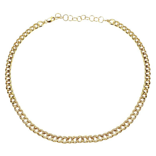 Cuban Chain Link Diamond Necklace