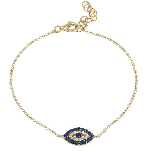 Sapphire Diamond Eye Bracelet