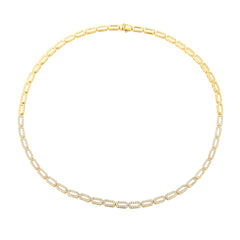 Lab Diamonds Oval Link Necklace