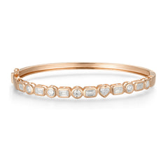 Lab Diamond Multi Shape Bezel Bangle