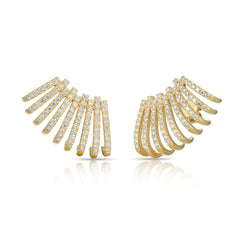 Lab Diamonds Statement Claw Earrings