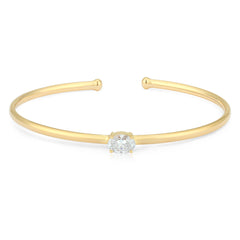 Lab Grown Diamond Oval Flexible Bangle