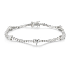 Lab Diamond with Multi Shape Cut Tennis Bracelet
