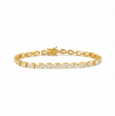 Lab Diamond Pear Cut Tennis Bracelet