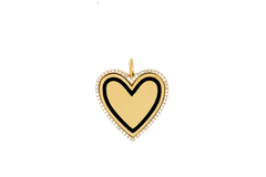 Black Heart Diamonds Charm*