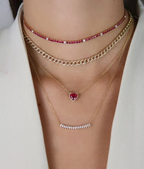 Cuban Chain Link Diamond Necklace