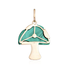 Malachite Mushroom Charm