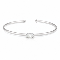 Lab Grown Diamond Oval Flexible Bangle