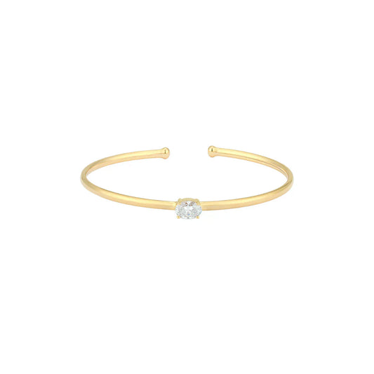Lab Grown Diamond Oval Flexible Bangle