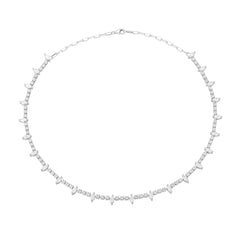 Lab Diamond Round and Marquise Tennis Choker