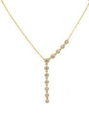 Diamond Bezel Lariat Necklace