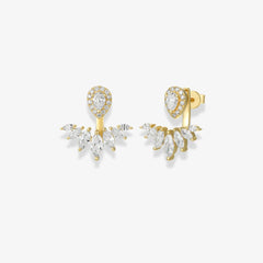 Lab Diamond Pear With Marquise Jacket Earrings