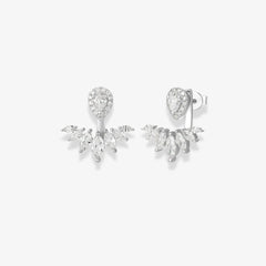 Lab Diamond Pear With Marquise Jacket Earrings