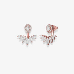Lab Diamond Pear With Marquise Jacket Earrings