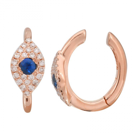 Evil Eye Diamond Ear Cuff