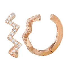 Diamond Zig Zag Earcuff/Single - YG