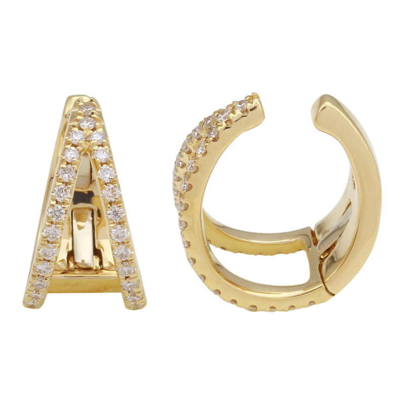 Split Diamond Ear Cuff