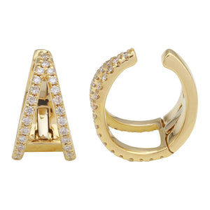 Split Diamond Ear Cuff