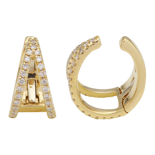 Split Diamond Ear Cuff
