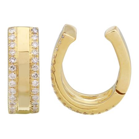 Gold and Diamonds Border Earcuff