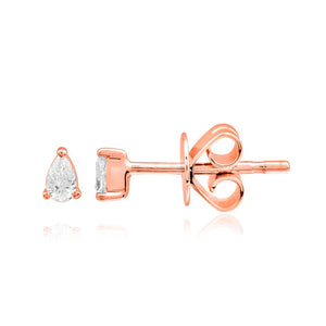 Mini Pear Diamond Stud