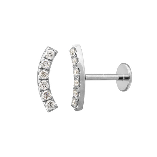 Curve Diamond Stud Flat Back