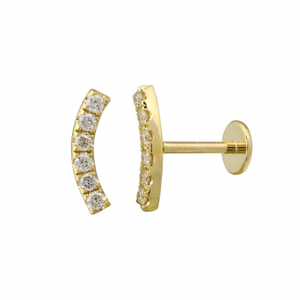 Curve Diamond Stud Flat Back