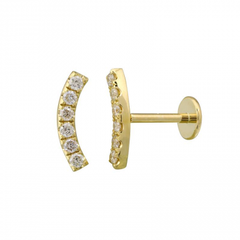 Curve Diamond Stud Flat Back