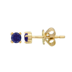 Small Sapphire Studs / Single - YG