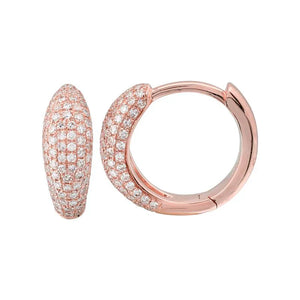 Pave Diamond Dome Earrings