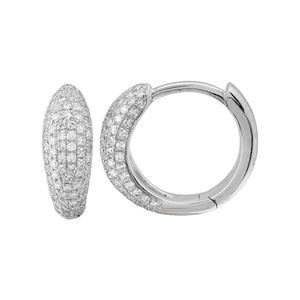 Pave Diamond Dome Earrings