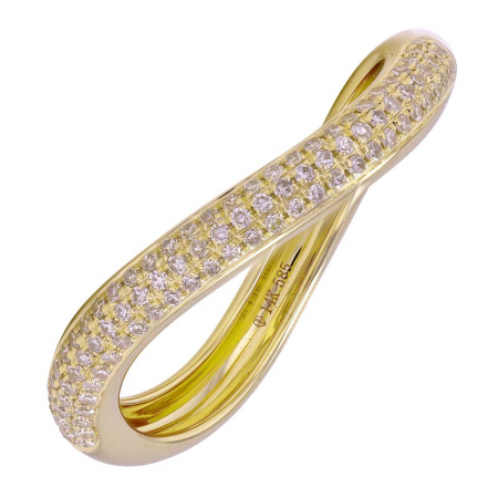 Gold Wave Diamond Ring