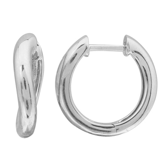 Gold Wave Huggie Earrings