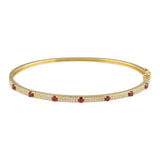 Gemstone Dots Diamond Bangle
